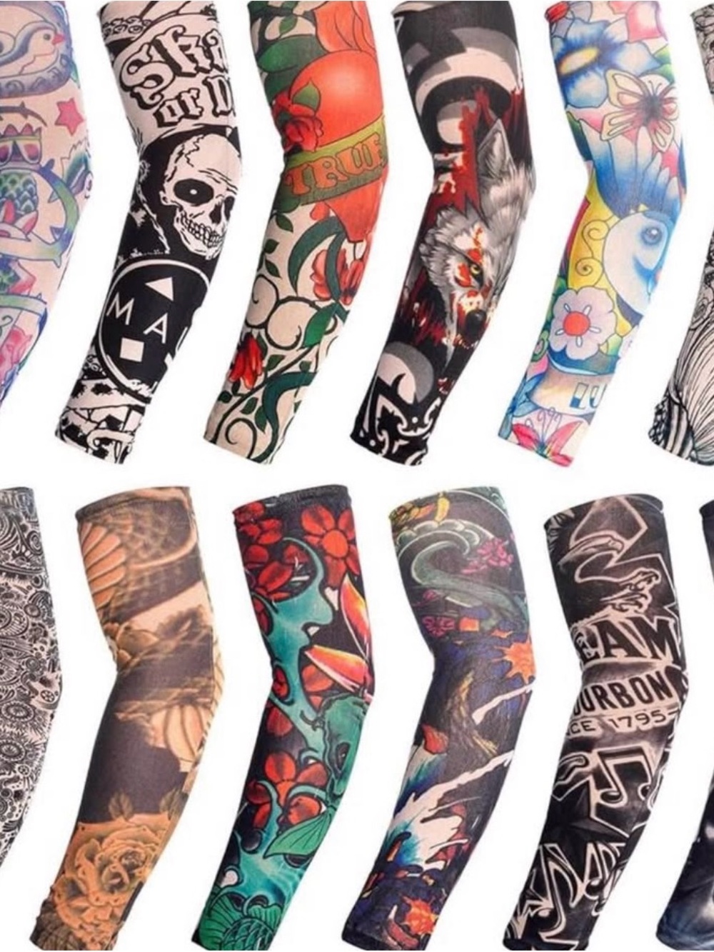 Tattoo Sleeves Fake Costume Sleeves for Costume or Everyday Use